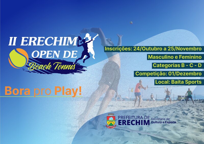 Inscrições para campeonato de Beach Tênis já estão abertas