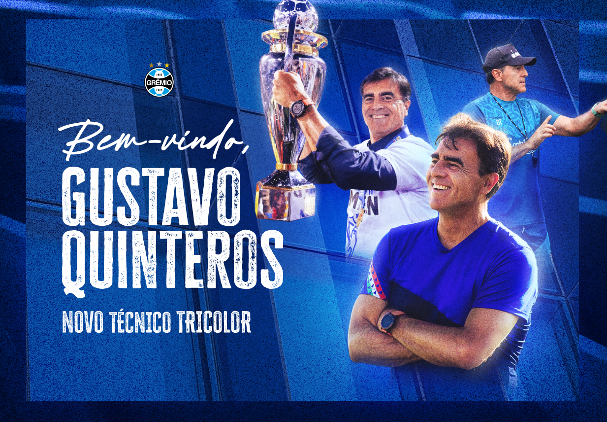 Grêmio anuncia Gustavo Quinteros como novo técnico