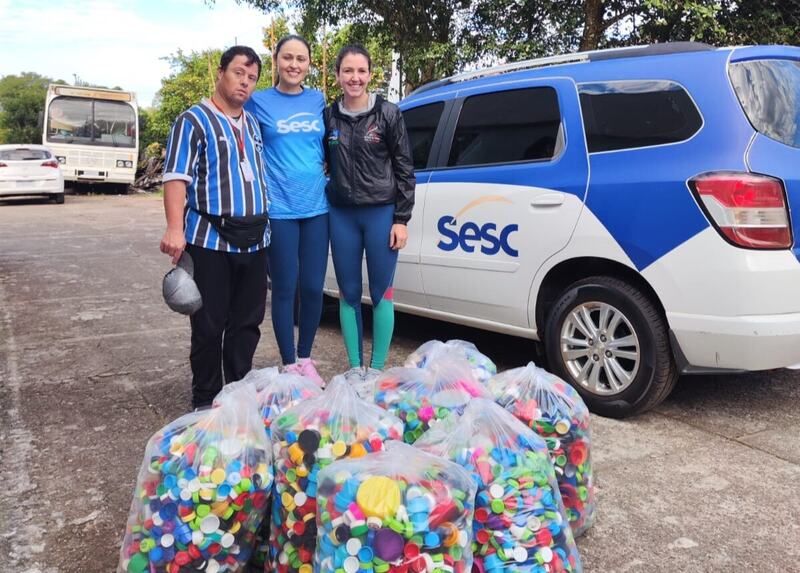 Sesc Erechim promove reciclagem com a campanha Tampinha Solidária